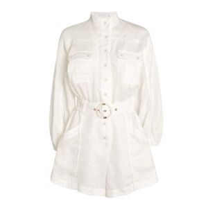 Zimmermann White Linen Estelle Playsuit or Romper